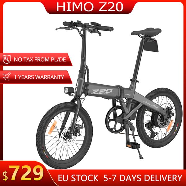 

himo z20 foldable electric bicycle 20inch tire ebike 250w 10ah hidden air pump bike women men mtb mountain, Silver;blue