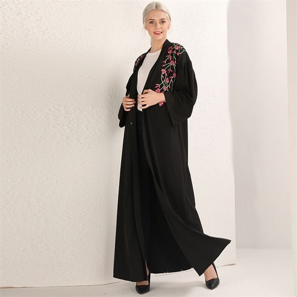 

black open abaya kimono dubai kaftan turkey islam clothing muslim dress caftan abayas for women robe femme ramadan eid mubarak, Red