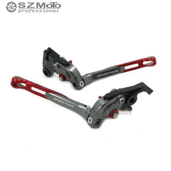 

for speedfour speed four 2005-2006 aluminum motorcycle folding extendable adjustable brakes clutch levers with logo