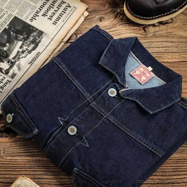 

mbbcar slim tailoring design american retro heavy vintage red line denim jacket men's jackets, Black;brown