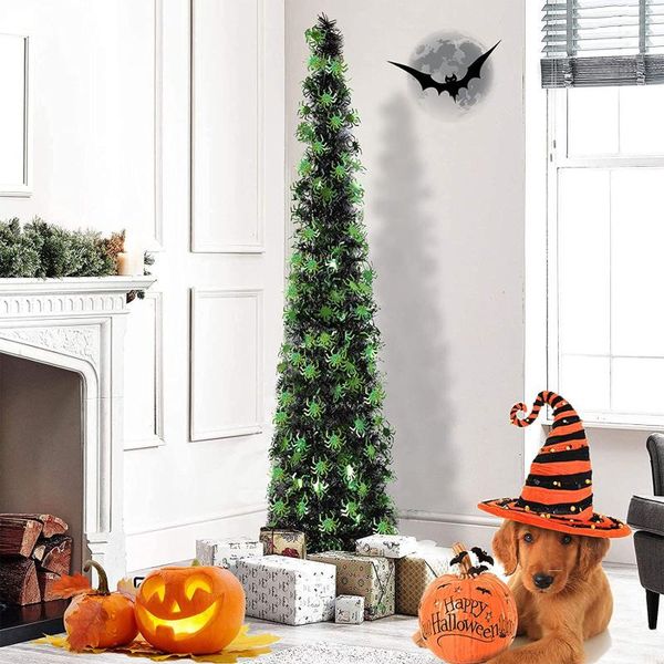 

christmas decorations 5-foot black halloween tree creatives foldable pumpkin grimace holiday decoration household products