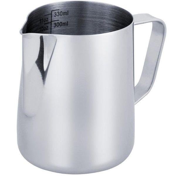 

coffee pots milk jug 350ml/12 fl.oz, 304 stainless steel pitcher, frothing for making cappuccino