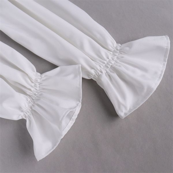 

puff sleeve blouses white ruched cut out zipper slim fit tie up square neck crop women summer chic prairie shirt s