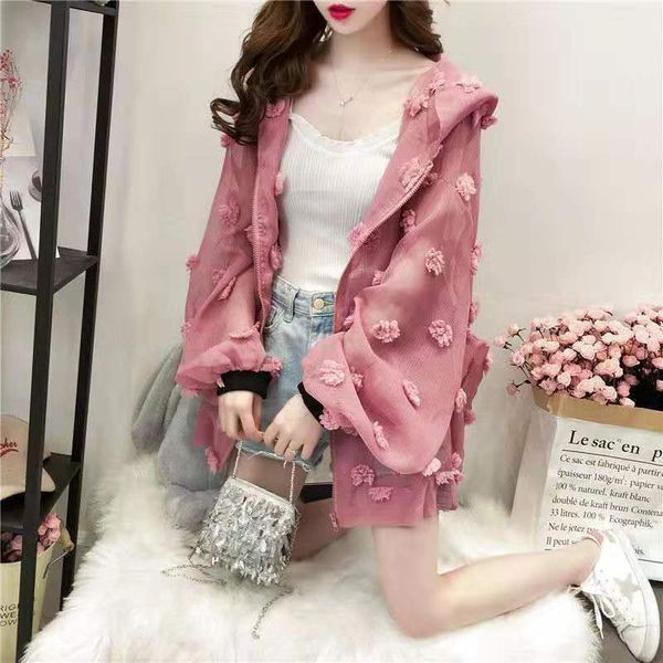 

women's jackets sunscreen spring, summer and autumn, loose korean wind, thin, breathable joker, outdoor use, woman's uv coat 1v3c, Black;brown