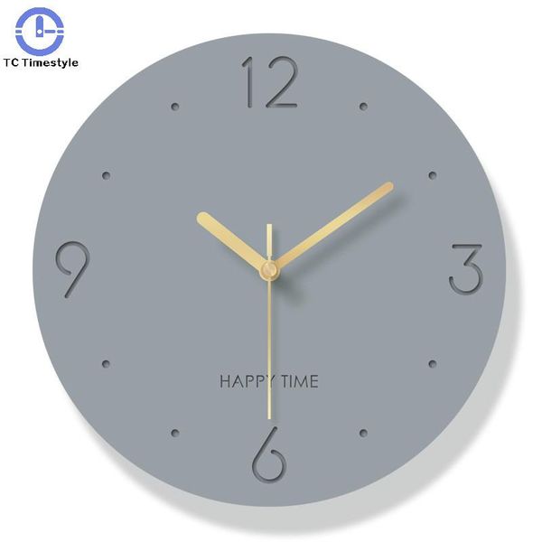

wall clocks acrylic clock modern kitchen home decor numeral living room hanging quartz round slient minimalist bedroom watch