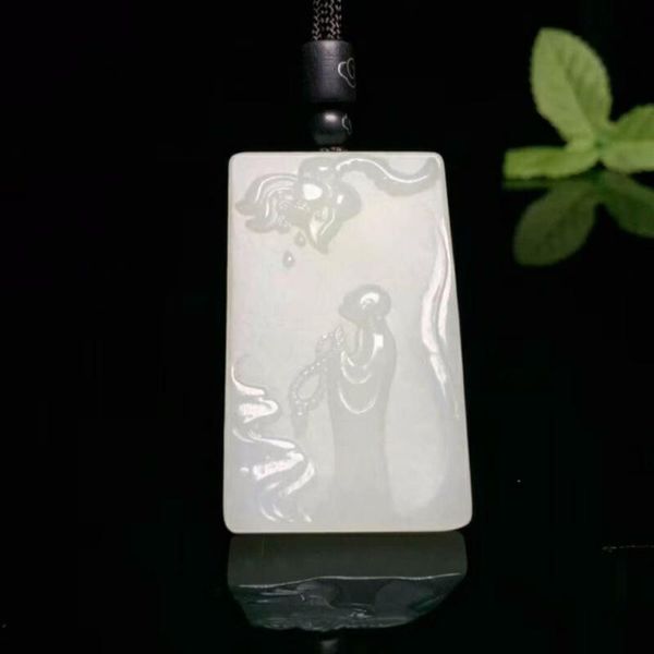 

lockets h82#exquisite hetian jade pendant, Silver
