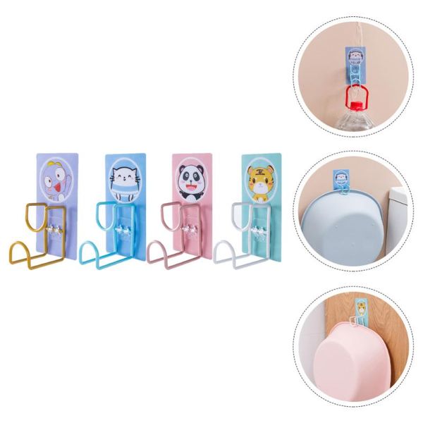 

hooks & rails 4pcs drill-washbasin wall bathroom basin storage racks hanging