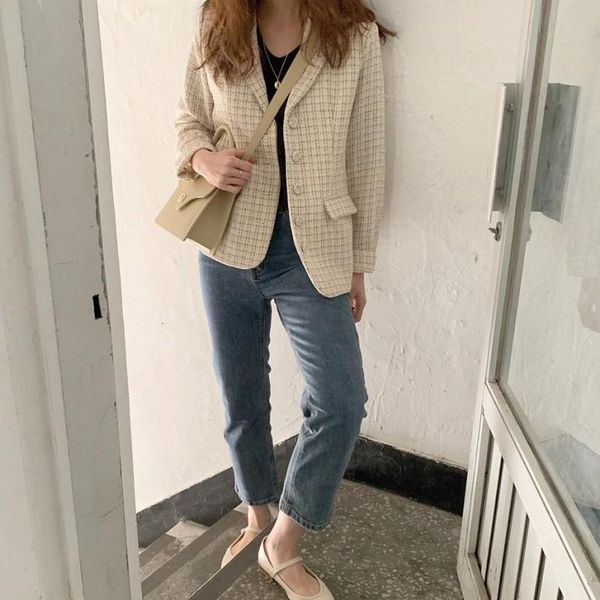 

women's jackets fall winter wool crochet tweed short jacket button decoration runway loose braided coat jacquard1 nqg3, Black;brown
