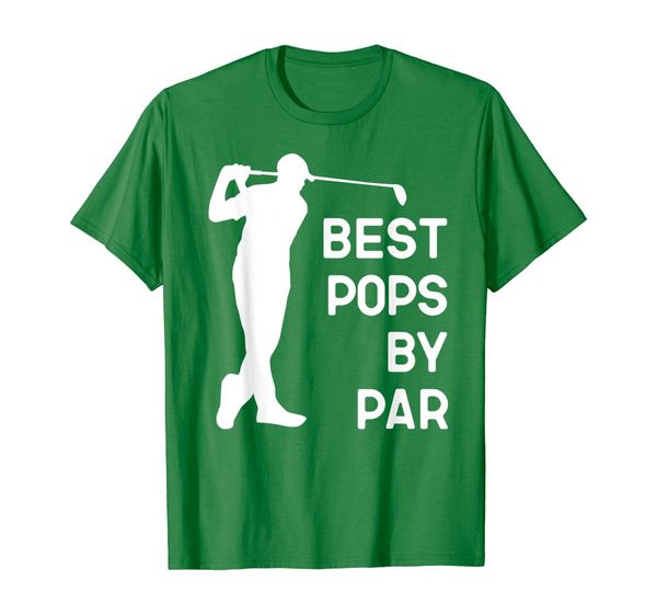 

pops by par golf gift father's day t-shirt, White;black