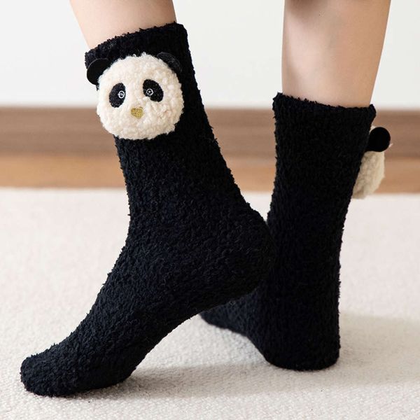 

coral velvet doll lovely cartoon animal middle home, Black;white