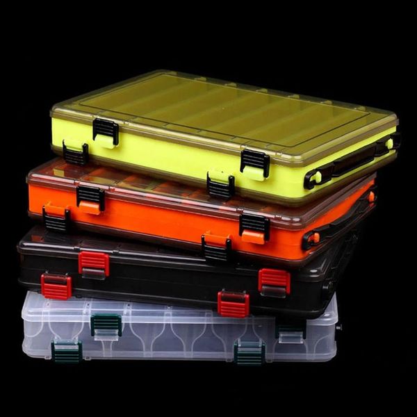 

fishing box for baits double sided plastic lure boxes tackle storage supplies accessorie high strength accessories