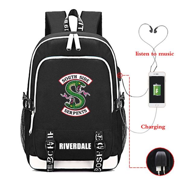 

backpack riverdale boys usb charging teens lapknapsack men casual sport bag student back to school book mochila