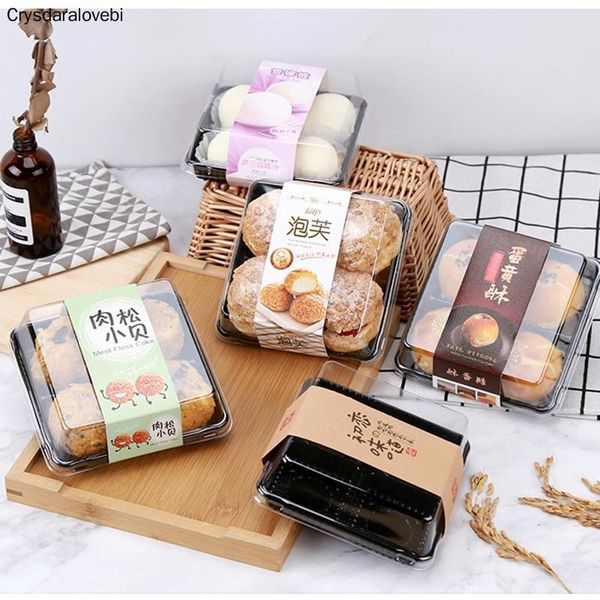 

gift wrap 50pcs cheese pastry donut baking box handmade cookies packaging puffs egg yolk crisp birthday wedding party favor