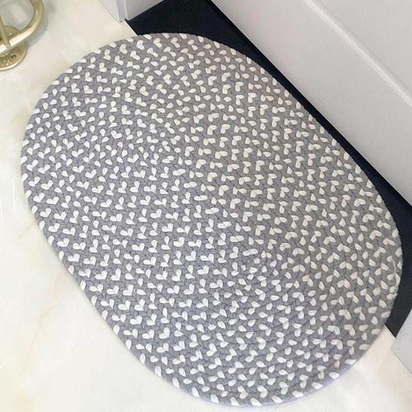 

carpets modern hand woven oval striped carpet home el floor mat living room washable area rug bedroom bedside tapis decor