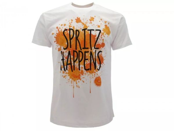

t shirt solo parole uomo spritz-happens originale, White;black