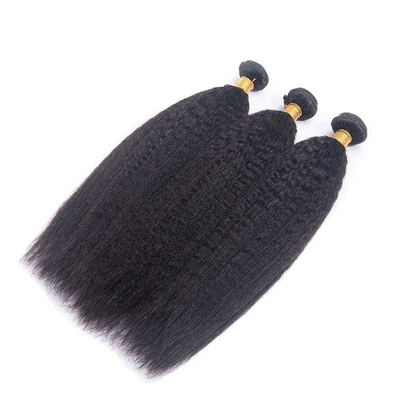 

hair curtain wig human yaki kinky straight brazilian hair, Black