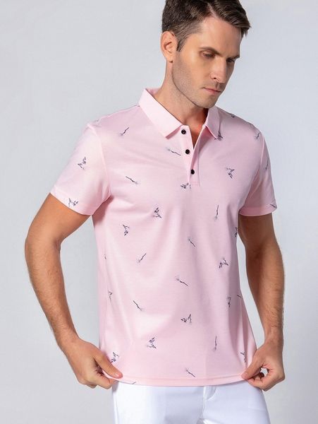 

men random floral print polo shirt c7hl#, White;black