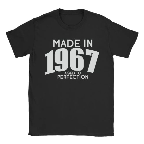 

made in 1967 mens t-shirt - 50th birthday present gift vintage, White;black