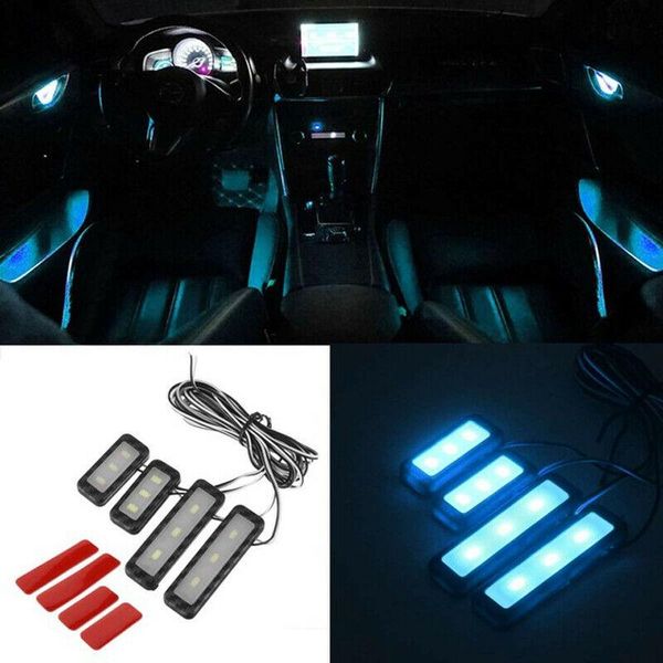 

emergency lights 4pcs bowl handle armrest light car door interior led atmosphere