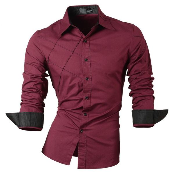 

men's dress shirts 2021 casual male mens clothing long sleeve social slim fit brand boutique cotton western button white black t 2028