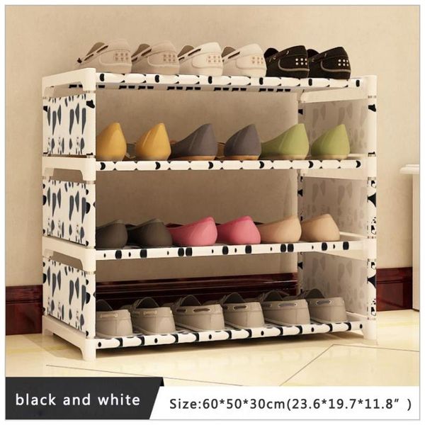 

clothing & wardrobe storage shoes rack organizer shelf 4-tier shoe tower cabinet nonwoven
