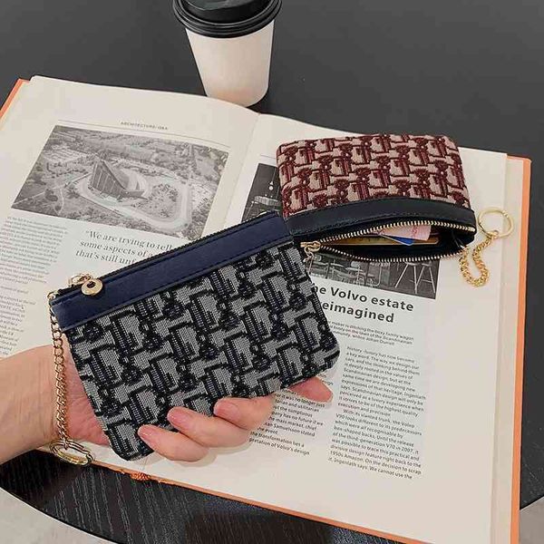 

2022 factory wholesale new autumn and winter new d family women's zero wallet simple fashion short zipper korean versatile popular key, Red;black