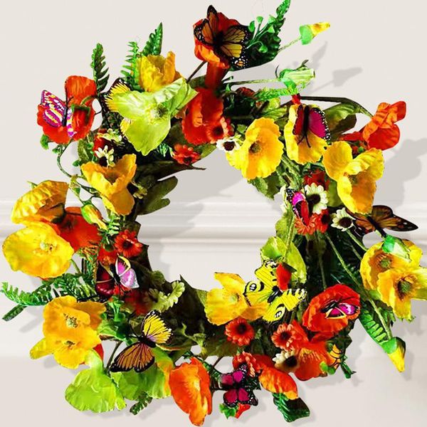 

decorative flowers & wreaths artificial wreath decor for front door simulation garland craft supplies holiday farmhouse garden beautiful dec