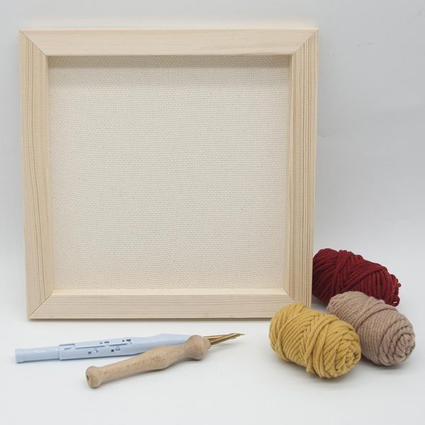 

home use flosky cotton monks cloth with wooden frame for embroidery rug square other arts and crafts