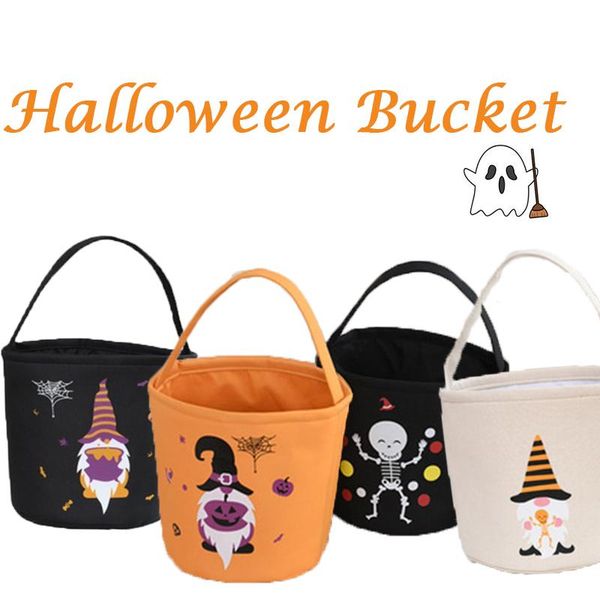 

gift wrap wholesale happy halloween tote candy bucket trick or treat with handle 7 styles festival party supplier for kids