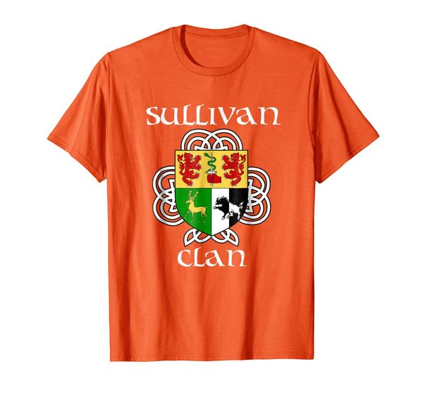 

sullivan family crest coat of arms t shirt, White;black