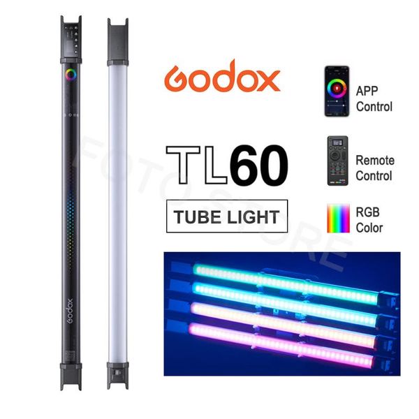 

godox tl60 tube light rgb color handheld stick pavotube support remote app control pography studio lighting flash heads
