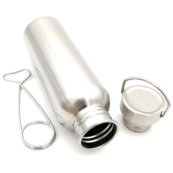 

stainless steel kettle hook sport cup outdoor mug camping 750 ml water bottle