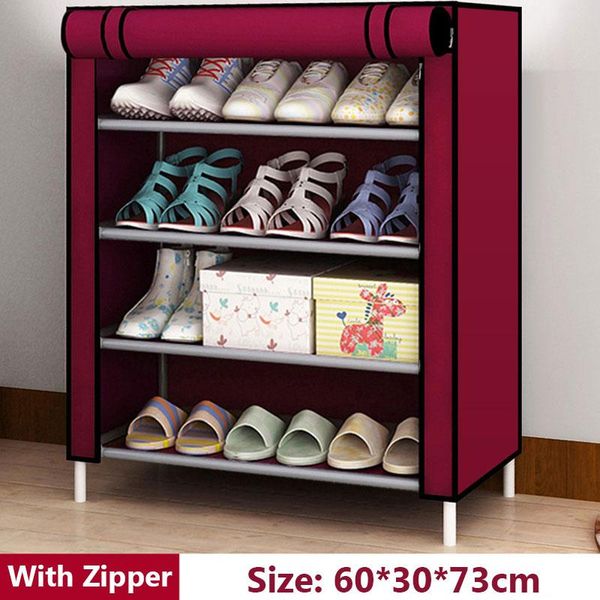 

clothing & wardrobe storage shoe rack space saving multi-layer simple shoes cabinet modular detachable dustproof nonwoven fabric shelf