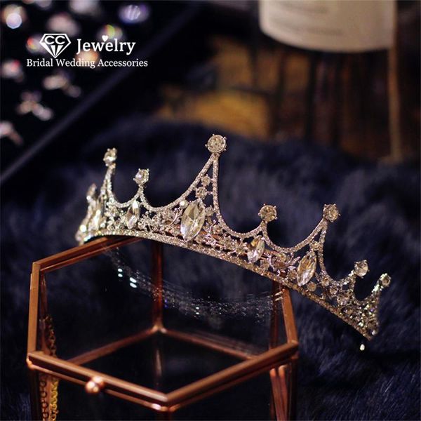 

hair clips & barrettes crown tiara hairband headband luxury wedding accessories for bride princess crowns jewelry charms party fine gift, Golden;silver