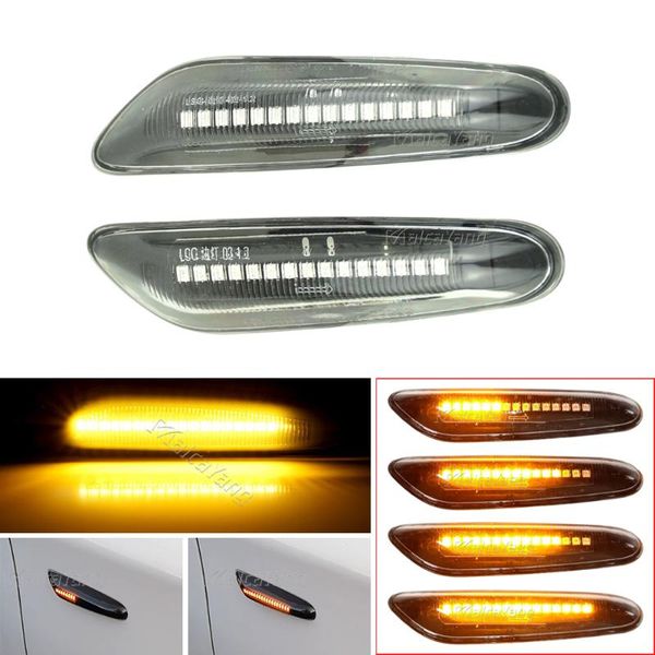 

emergency lights 2x side marker light dynamic yellow led turn signal for e90 e91 e92 e93 e46 e60 e82 car accessories
