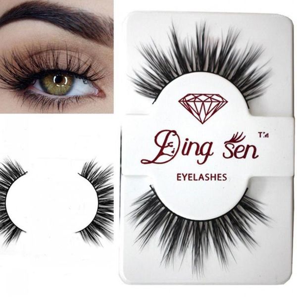 

elegant 100% real mink soft long natural thick makeup eye lashes false eyelashes1