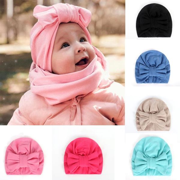 

caps & hats balleenshiny warm baby for 0-3years boys girls winter bouncy kawai bowknot head accessories kids gifts bonnet beanie, Yellow