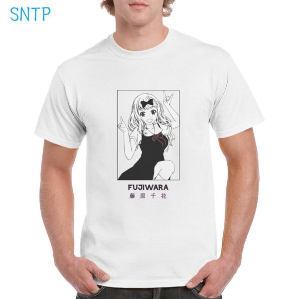

men's t-shirts aesthetic chika fujiwara anime t shirt women kaguya-sama love is war kaguya shinomiya soft oversized tee 100% cotton tsh, White;black