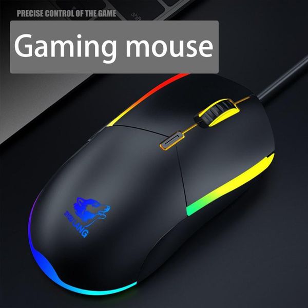 

mice gaming mouse wired mechanical game dedicated rgb light computer 3-speed dpi for and office