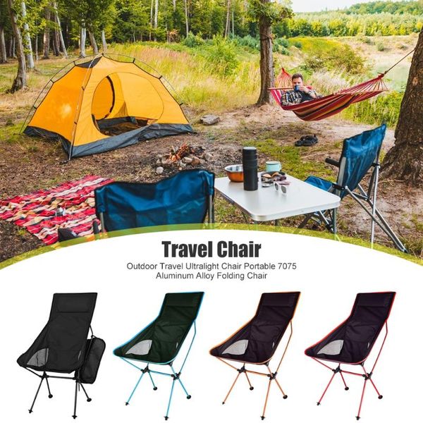 

aluminum alloy 7075 folding chair travel compression lightweight outdoor camping resistance fishing accessories