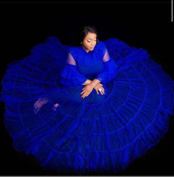 

2021 blue ruffle plus size pregnant ladies maternity sleepwear nightgowns for pshoot lingerie bathrobe nightwear baby show, White