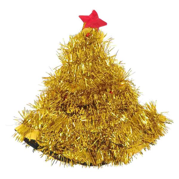 

party hats 1pc funny christmas hat xmas santa fancy dress costume (golden)