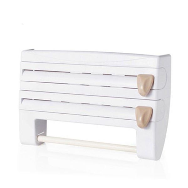 

toilet paper holders kitchen organizer cling film sauce bottle storage rack tin foil towel holder shelf plastic wrap cutting tools