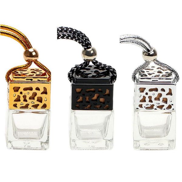 

car air freshener 1pc empty glass bottle for diffuser rearview mirror ornament hanging perfume