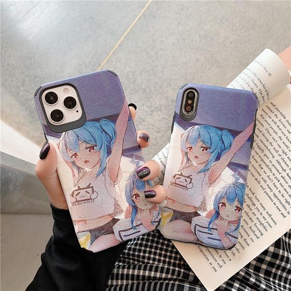 

cell phone pouches cartoon kawaii anime girl cases for 12pro max 11 xs 12 mini case 7 8 plus xr x soft silicone