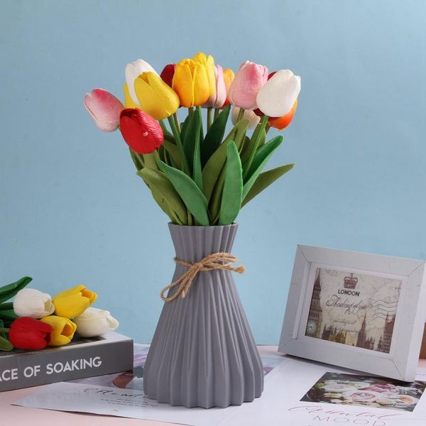 

vases creative plastic home decoration anti-ceramic european wedding modern decorations rattan-like simplicity