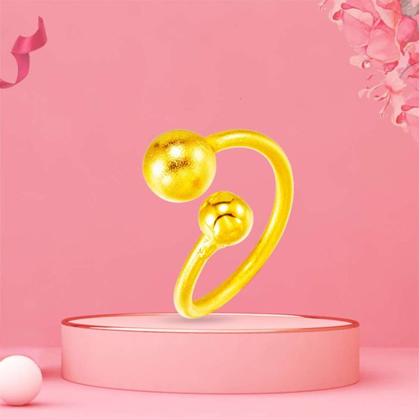

new fine net red live sand gold ring, Black