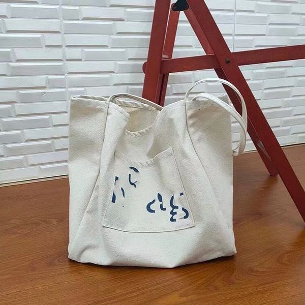 

simple fashion design super capacity canvas bag handbag shoulder bag bag open mouth