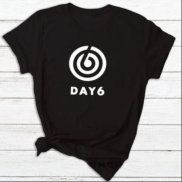

day women 6 t shirt men day6 kpop korean fashion cotton short sleeve shirts with print camiseta mujer, White
