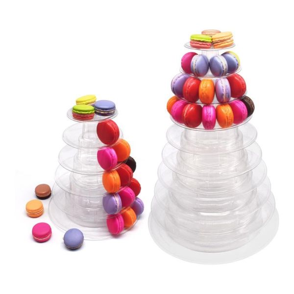 

other bakeware 6/10tier pvc macaron tower display stand clear round shelf rack plastic cake dessert for wedding birthday party decorating to